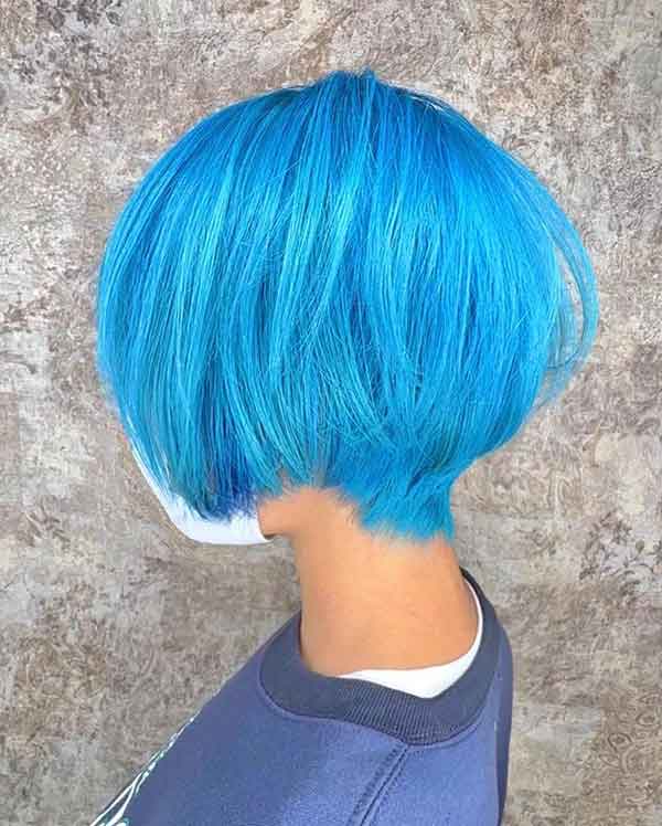 Blue Short Hair Color