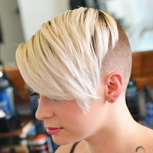 Short Straight Blonde Shaved Haircuts-14
