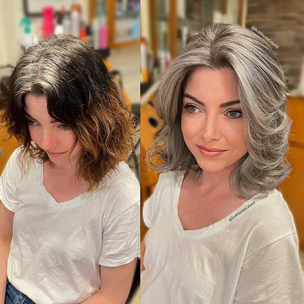 Medium Layered Bob Hairstyles For Over 50