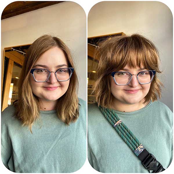 Short Hair With Bangs Plus Size