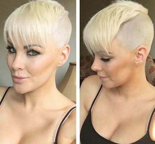 Short Straight Shaved Blonde Haircuts-20