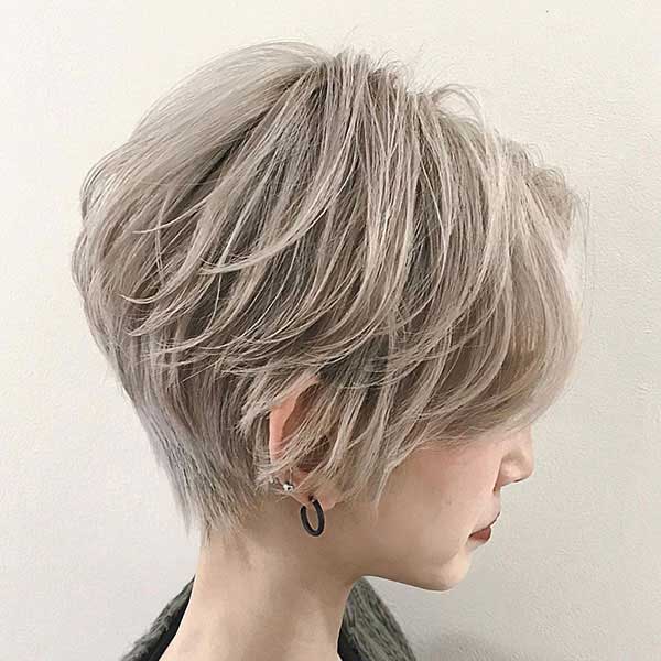 Long Layered Pixie Cut With Bangs