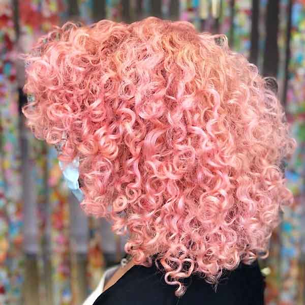 Short Curly Pink Hair