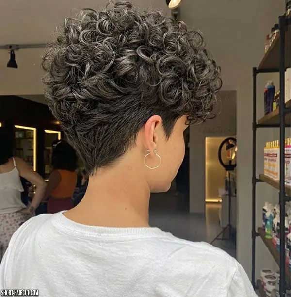Very Curly Pixie Cut