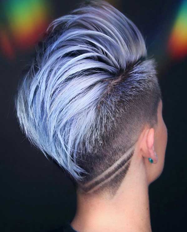 Funky Colored Pixie Cut