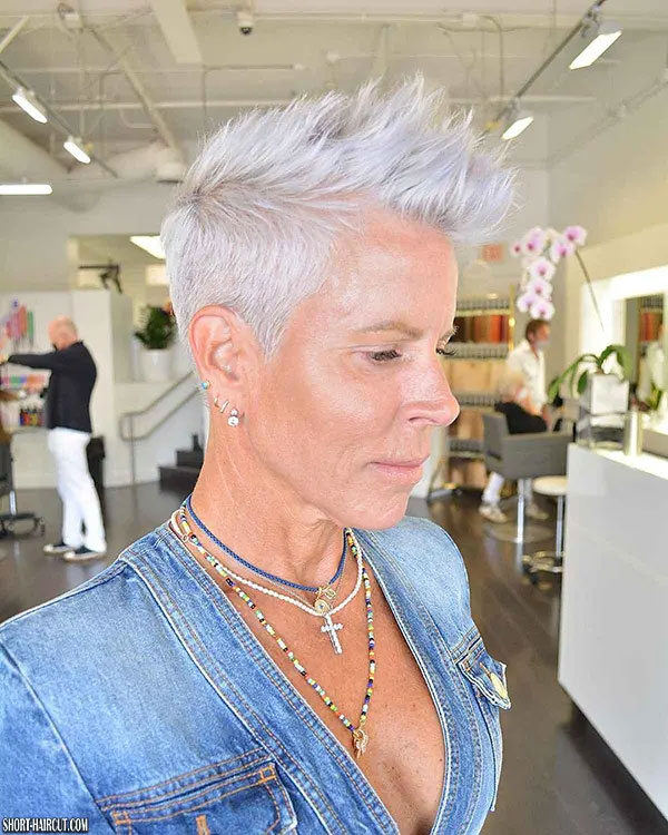 Short Spiky Hairstyles For Older Ladies
