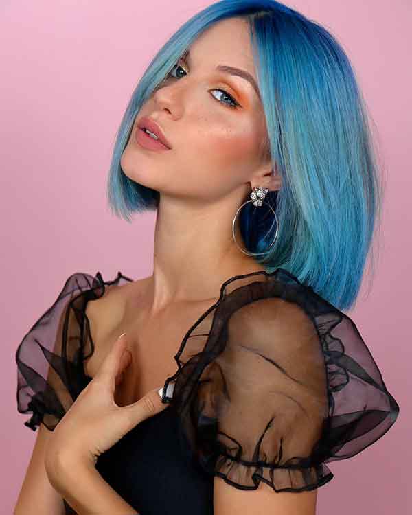 Blue Hair Color Ideas For Short Hair
