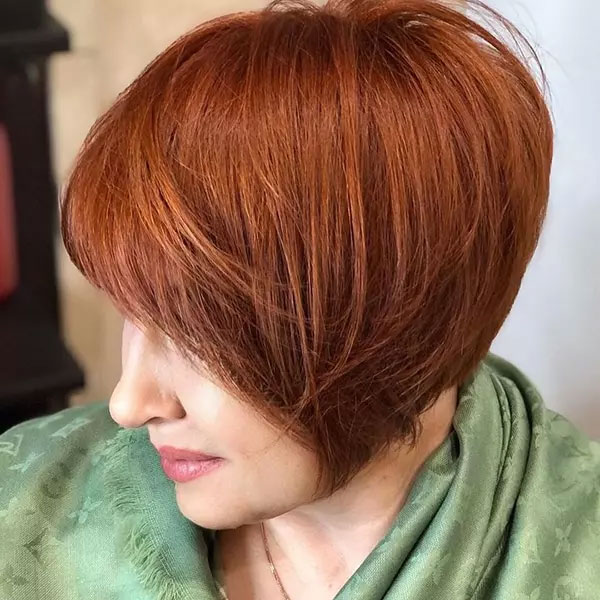Bob Cut With Layers And Bangs