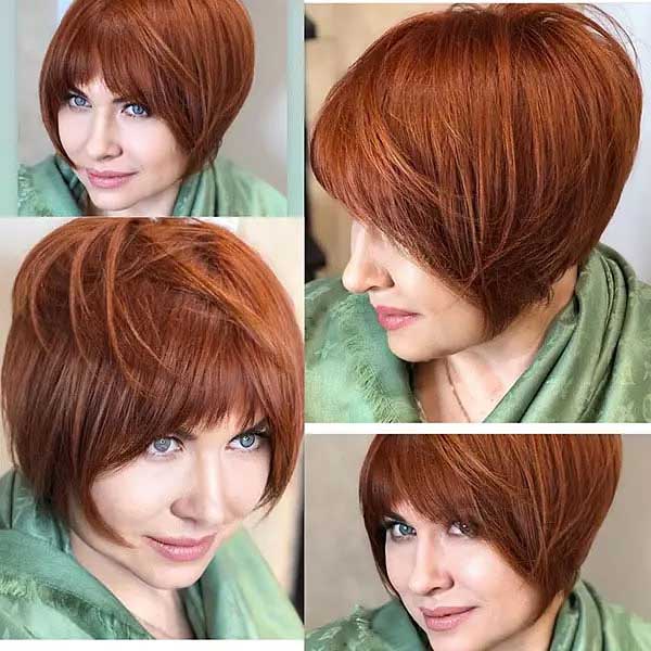 Short Bob With Layers Around Face