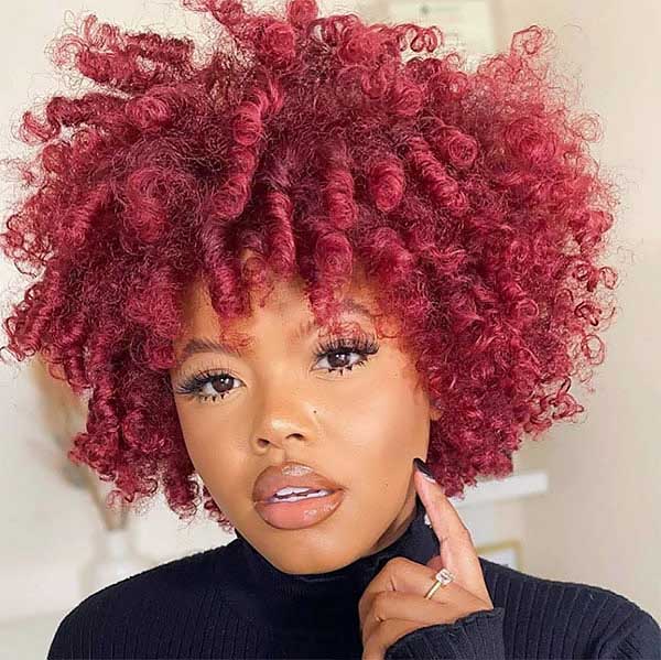Red Short Natural Curly Hair
