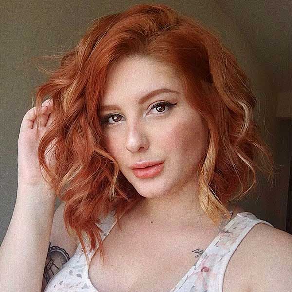 Medium Length Curly Red Hair