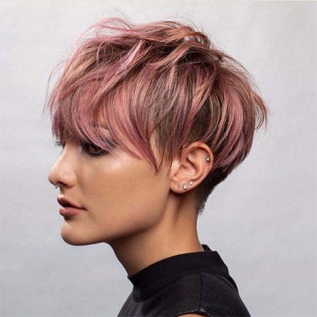 cute hairstyles for short pink hair