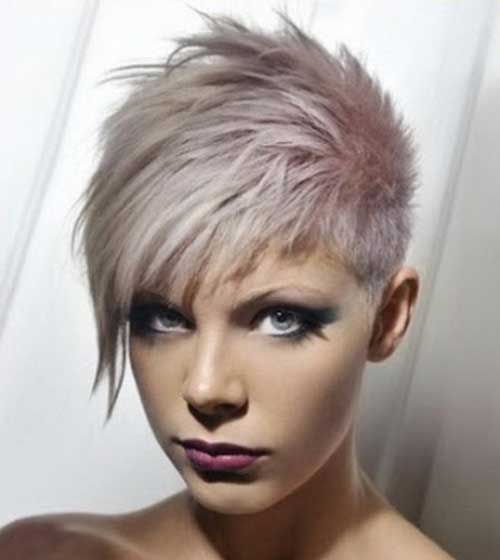 Pastel Grey Hair with Spikes