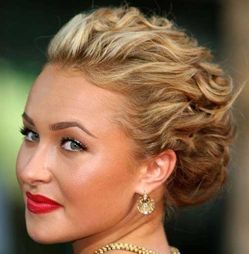 Short Haircuts Curly Thick Blonde Hair Updo