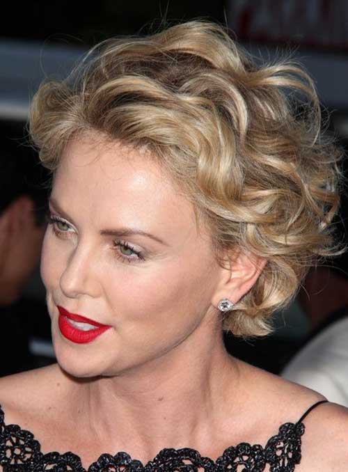 Short Hairstyles for Curly Thick Blonde Hair Type