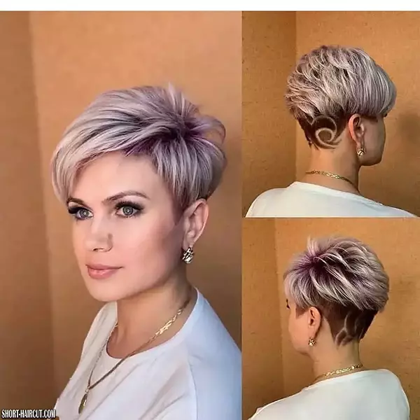 Short Layered Purple Hair Color