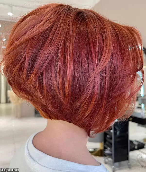 Short Layered Red Hair Color 2023